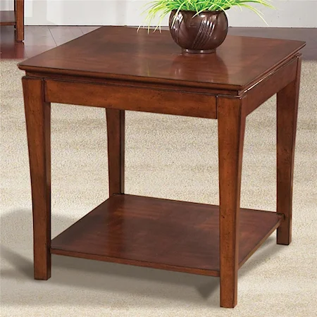 Rectangular End Table with Tapered Legs